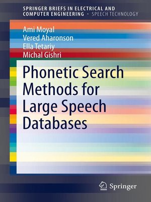 cover image of Phonetic Search Methods for Large Speech Databases